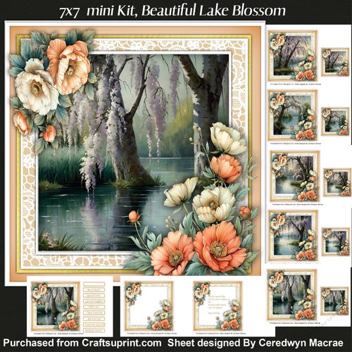 8x8 Mini Kit, Beautiful Lake Blossom 