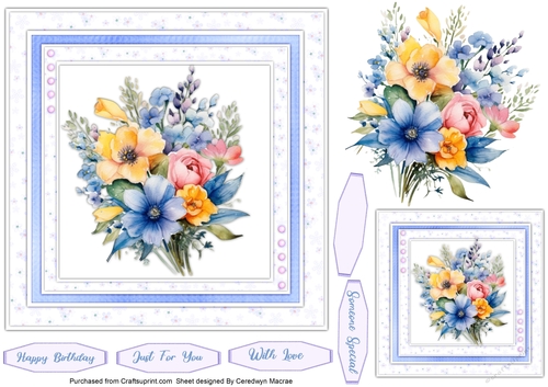 7x7 Beautiful Summer Blooms 3