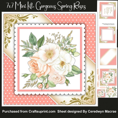 7x7 Mini Kit, Gorgeous Spring Roses