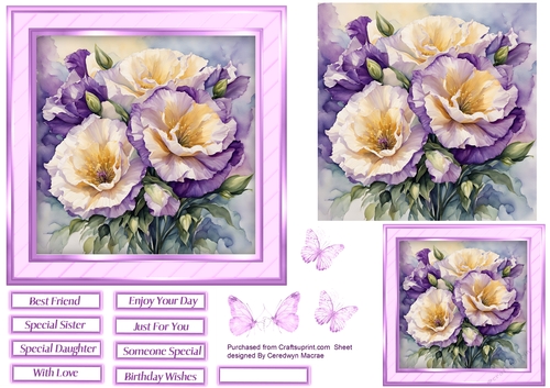 6x6 Quick Cards , Beautiful Florals 2
