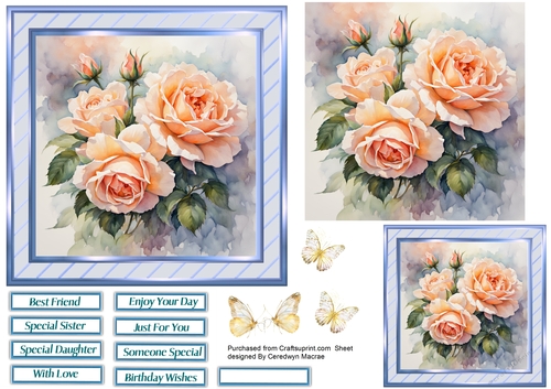 6x6 Quick Cards , Beautiful Florals 4