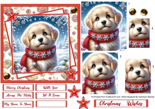 6X6 Adorabel Christmas Pups 2