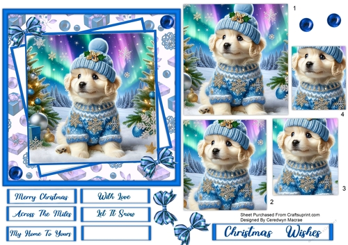 6X6 Adorabel Christmas Pups 3