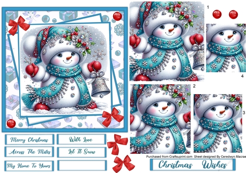 6X6 Adorable Christmas Pups 4