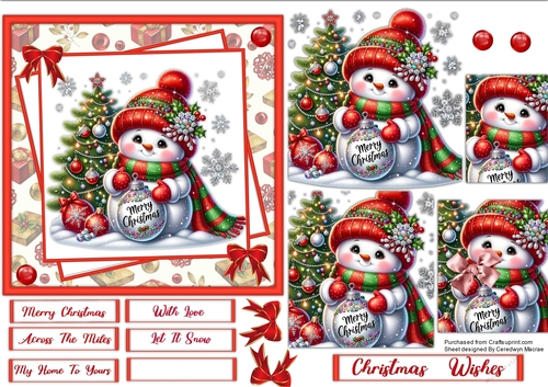 6X6 Adorable Christmas Pups 5