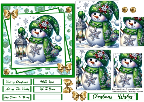 6X6 Adorable Christmas Pups 6