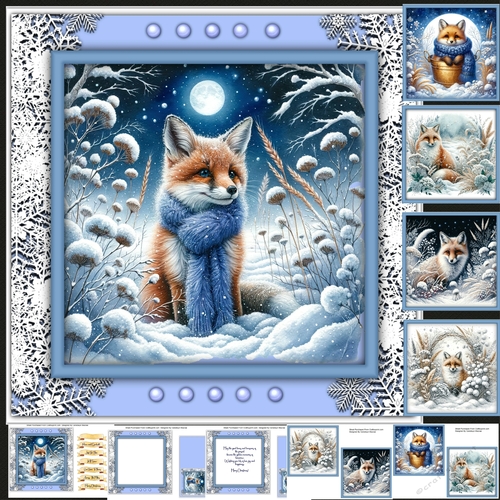7x7 Mini Kit, Beautiful Winter Fox