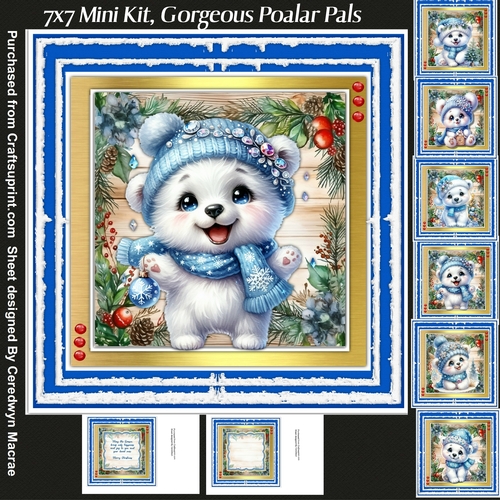 7x7 Mini Kit, Gorgeous Polar Pals
