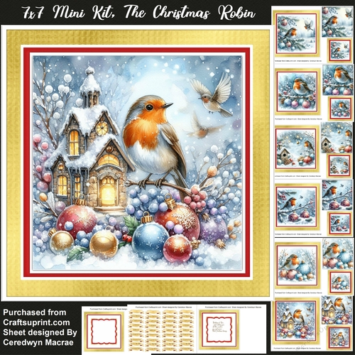 7x7 Mini Kit The Christmas Robin