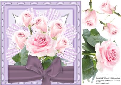 Soft Pink Roses 8x8