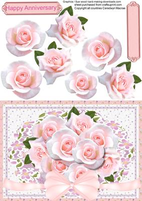 Beautiful A5 Pink Roses