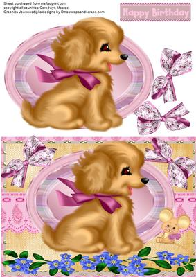 Lovely A5 of a Little Dog and His Friend the Mouse