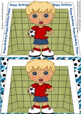 Little Footballer in Blue