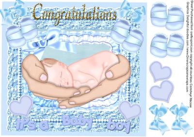 8x8 Baby Boy in Mothers Arms