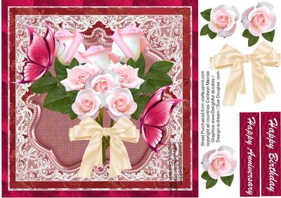 Red Butterflys and Roses