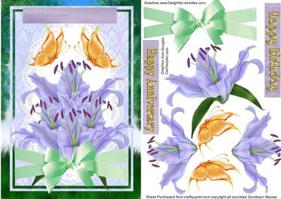 Spring Lilys and Butterflys