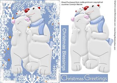 Christmas Polar Bears Love