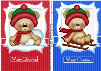 Christmas Teddys Playing
