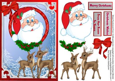 Santa and Reindeers