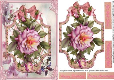 Roses in a Pink Frame
