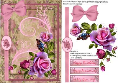 Pink Swirl and Roses