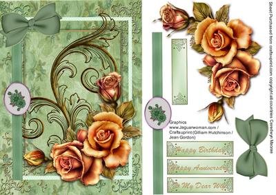 Bronze Swirl and Roses