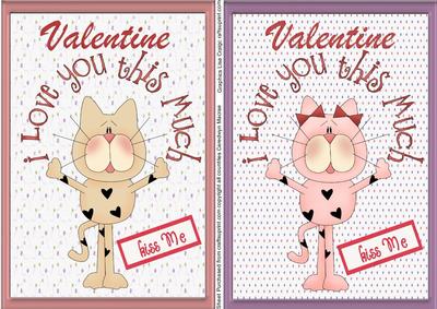 Valentine Love Cats Toppers