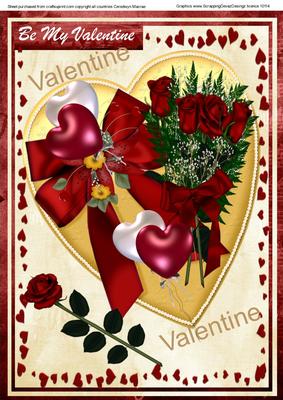 Golden Heart and Roses