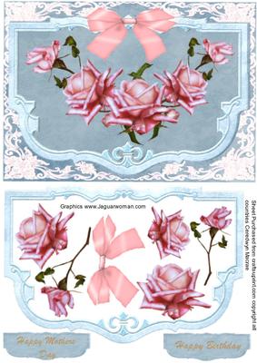 Cameo Rose in a Blue Frame