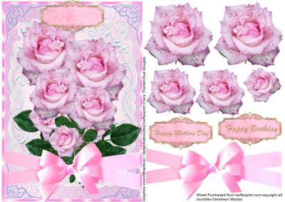 A5 Beautiful Pink Tinged Roses