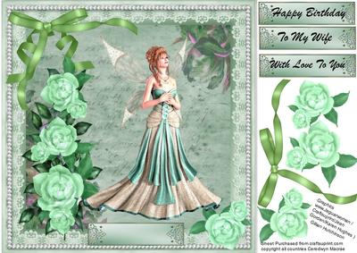 Lovely Greenroses and Fairy