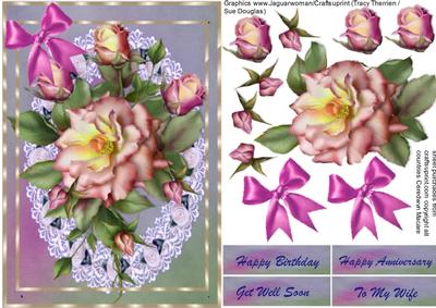 Beautiful Lace and Beige Roses