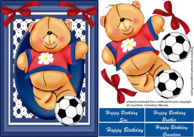 Lovely Football Teddy