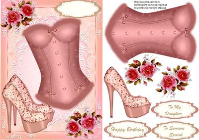 Lovely Basque and Shoes in Pink