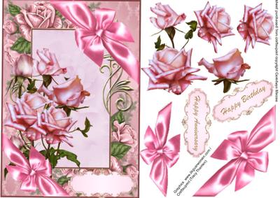 Lovely Pink Roses and Bows