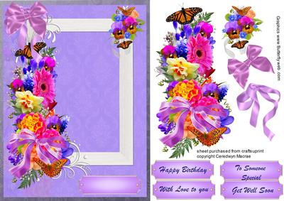 Lovely Floral Frame with Butterflys