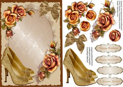 Beautiful Coffee and Cream Shoes and Floral Flowers