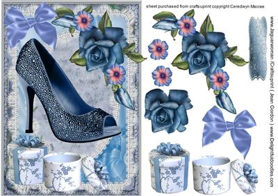 Beautiful Blue Shoe and Gift Boxes