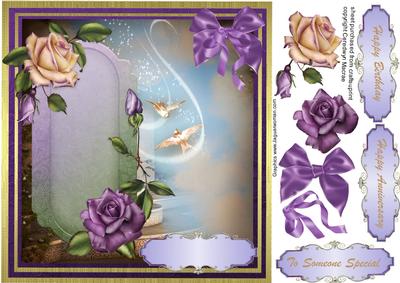 Lovely Lilac Roses in Fantasy