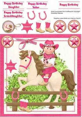 Gidee-up Cowgirl on Her Horse