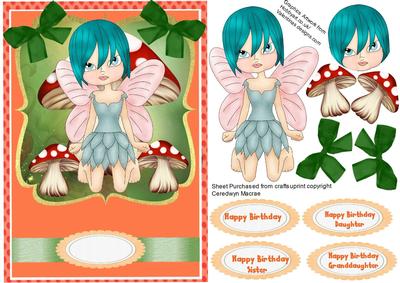 Beautiful Tinker the Fairy in the Mushrooms
