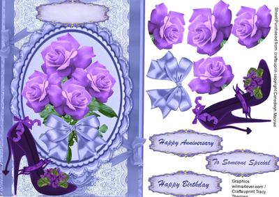 Lovely Lilac Roses and Shoe