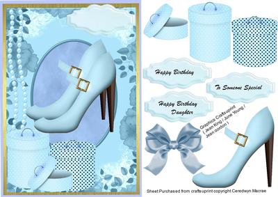 Lovely Blue Shoes and Gift Boxes