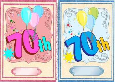 Lovely 70th Birthday Toppers