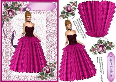 Beautiful Ball Gown in Magenta