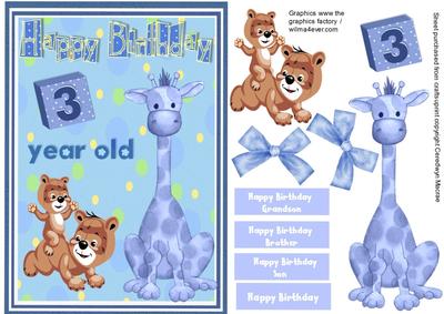 Happy 3 Year Old Birthday Boy