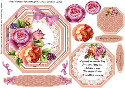 Beautiful Easel or Topper in Dusky Pink