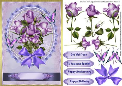 Beautiful Lavender Roses and Lace