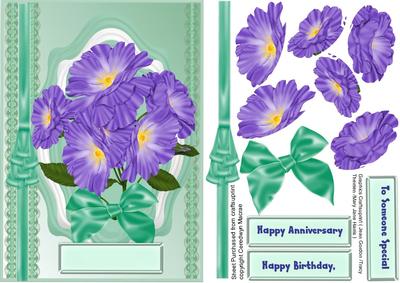 Lilac Flowers on a Soft Green Background