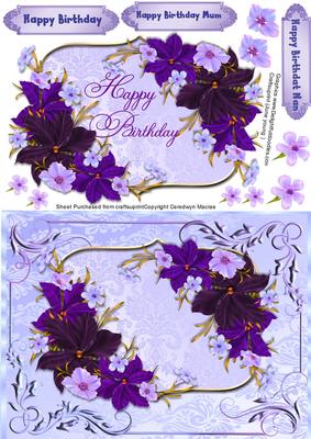 Lovely Lavender Flowers on a Ornate Baracket